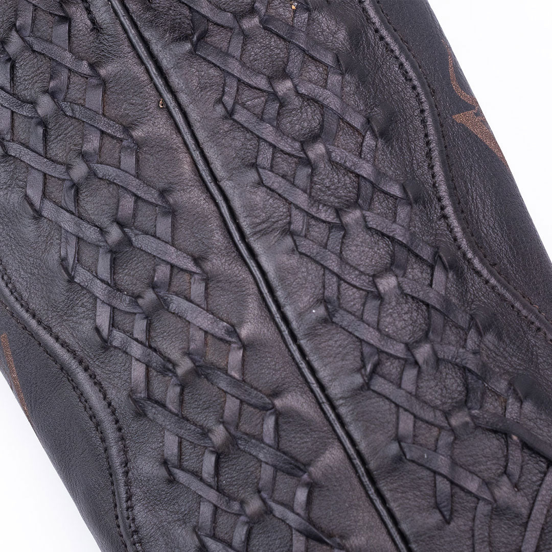 Brio Negro | Bota Vaquera Exótica de Piel de Pirarucu Veretta para Hombre